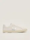 Veja Esplar Leather Sneaker In White Silver In Bianco-argento