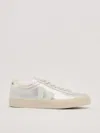 Veja Volley Leather Sneakers Color Silver In Silver