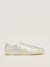 Veja Low-top Metallic Finish Rubber Sole Sneaker In Silver
