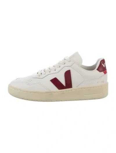 Pre-owned Veja Leather Sneakers In Black/white