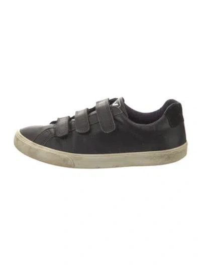 Pre-owned Veja Leather Sneakers In Blue