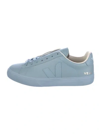 Pre-owned Veja Leather Sneakers In Blue