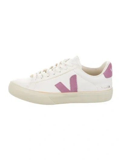 Pre-owned Veja Leather Sneakers In Burgundy/pink/white