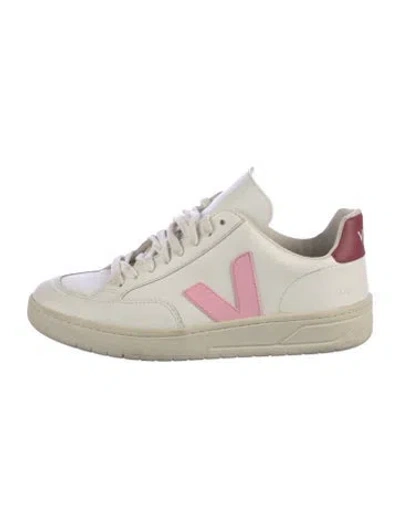 Pre-owned Veja Leather Sneakers In Green/white