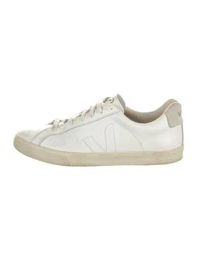 Pre-owned Veja Leather Sneakers In Neutrals/white