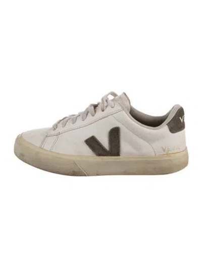 Pre-owned Veja Leather Sneakers In Neutrals/white
