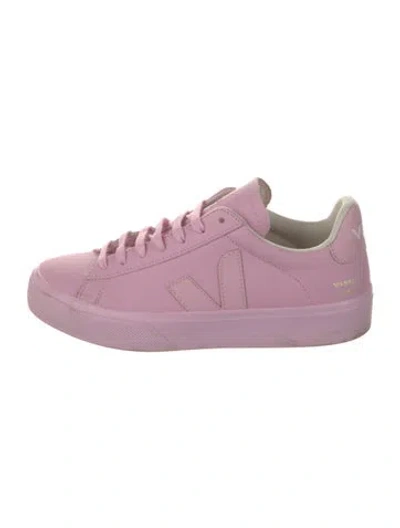 Pre-owned Veja Leather Sneakers In Pink