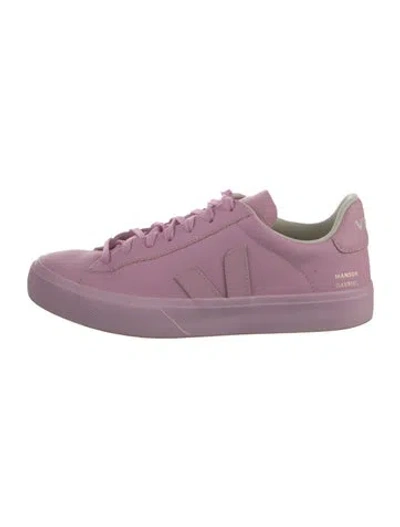 Pre-owned Veja Leather Sneakers In Pink
