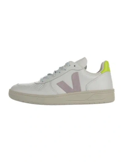 Pre-owned Veja Leather Sneakers In Purple/white