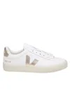 Veja Campo Sneakers In White Leather In Animal Print