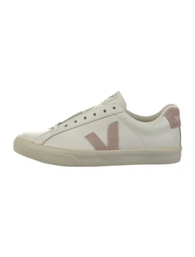 Pre-owned Veja Leather Sneakers In White