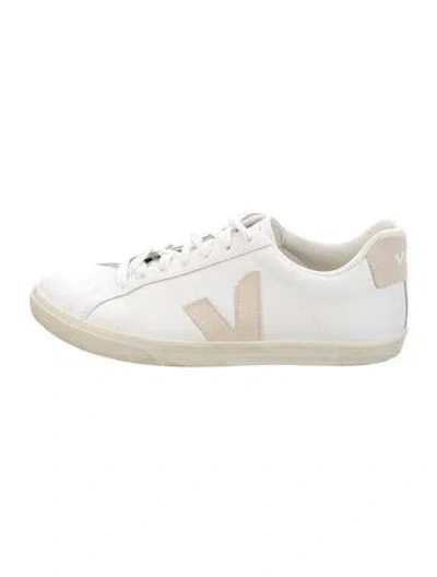 Pre-owned Veja Leather Sneakers In White