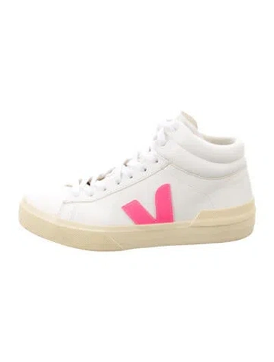 Pre-owned Veja Leather Sneakers In White