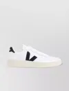 Veja Leather Sneakers With Contrast Heel Tab In White
