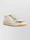 Veja Leather Sneakers With Perforated Design And Rubber Sole In White