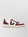 Veja Leather Sneakers With Rubber Sole And Perforated Detailing In Multi