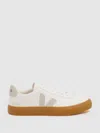 Veja Leather Suede Logo Trainers In White