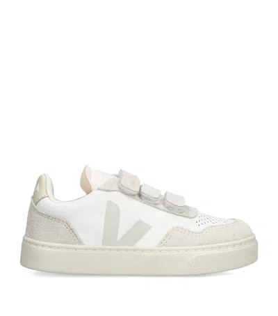 Veja Kids' Leather-suede V-90 Sneakers In White