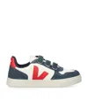Veja V-10 Leather Sneakers In White