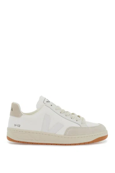 Veja Leather V-12 Sne In White