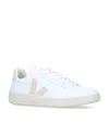 Veja Woman's V12 White And Beige Vegan Leather  Sneakers In White