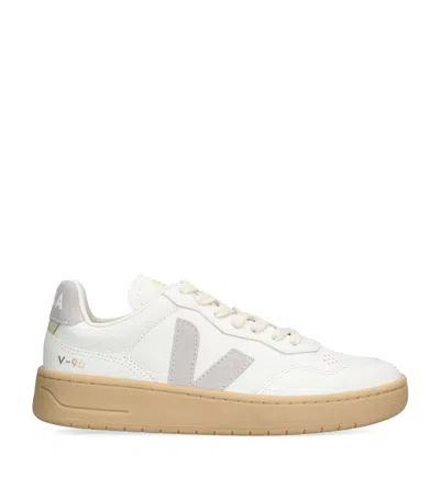 Veja Leather V-90 Sneakers In Grey