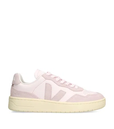 Veja Leather V-90 Sneakers In Pink