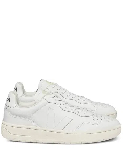 Veja Leather V-logo Sneakers In White
