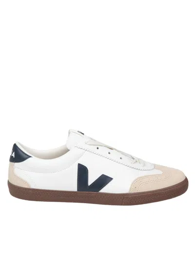 VEJA LEATHER VOLLEY SNEAKERS WITH SUEDE DETAILS