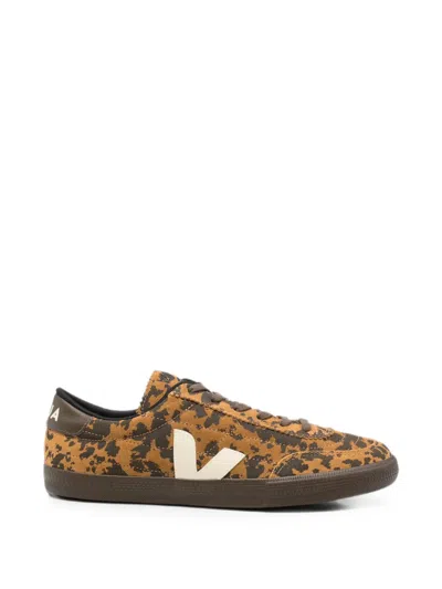 Veja Leopard-print Sneakers In Brown