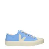 Veja Light Blue Fabric Low Tops In Blue