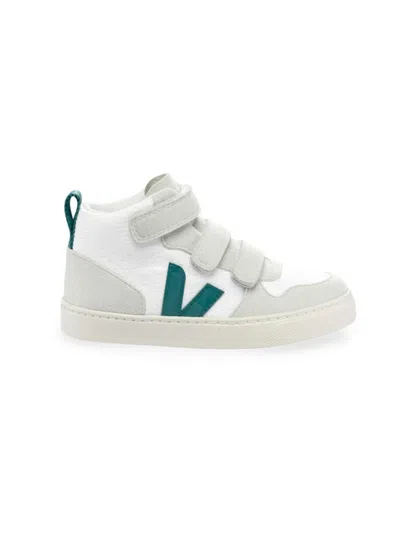 Veja Babies' Little Kid's & Kid's Small V-10 Mid-top Trainers In White