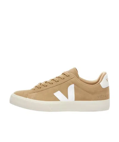 Veja Campo Low-top Suede Sneakers In Dune White