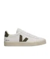 Veja White Low-top Sneakers With Logo Patch In Leather Man In White