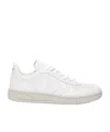 Veja + Net Sustain V-10 Leather Sneakers In White