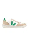 Veja White Leather V10 Sneakers In White
