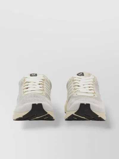 Veja Logo Mesh Sneaker Rubber Sole In White