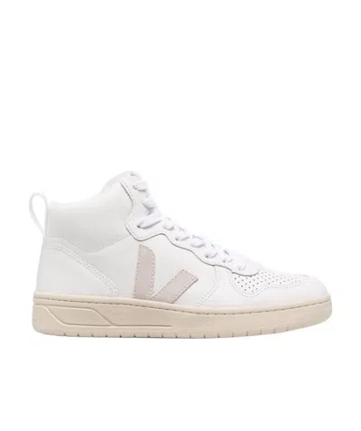 Veja Logo-patch Hi-top Sneakers In White