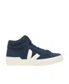 Veja Logo-patch High-top Sneakers In Blue