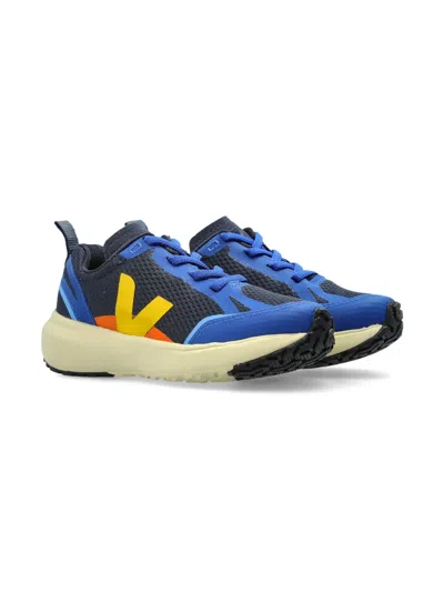 Veja Kids' Logo-patch Sneakers In Blue