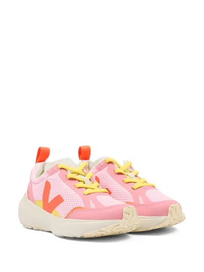 Veja Kids' Logo-patch Sneakers In Pink