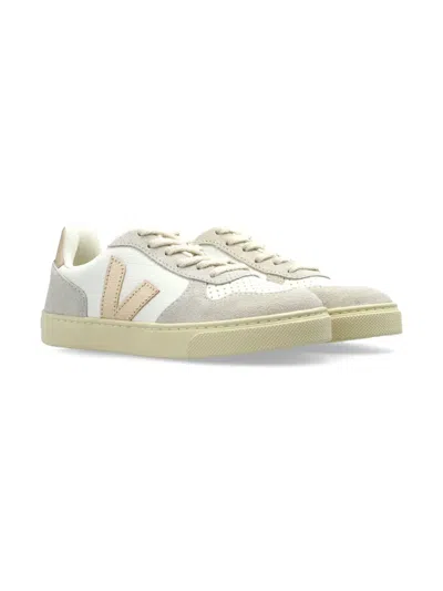 Veja Kids' Logo-patch Sneakers In White
