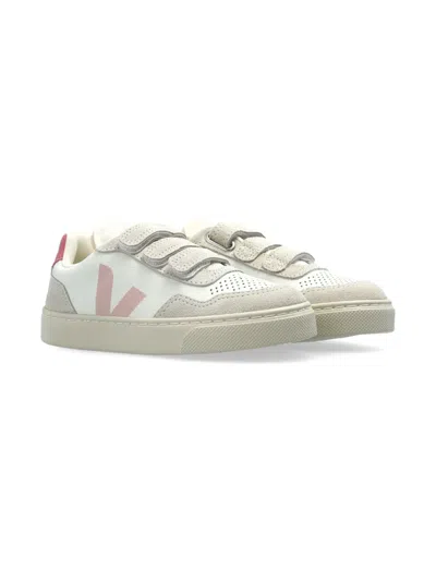 Veja Kids' Logo-patch Sneakers In White