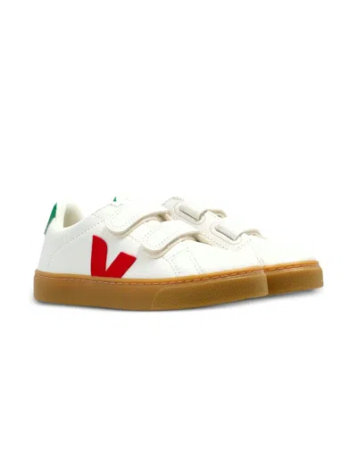 Veja Kids' Logo-patch Sneakers In White