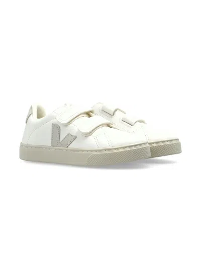Veja Kids' Logo-patch Sneakers In White