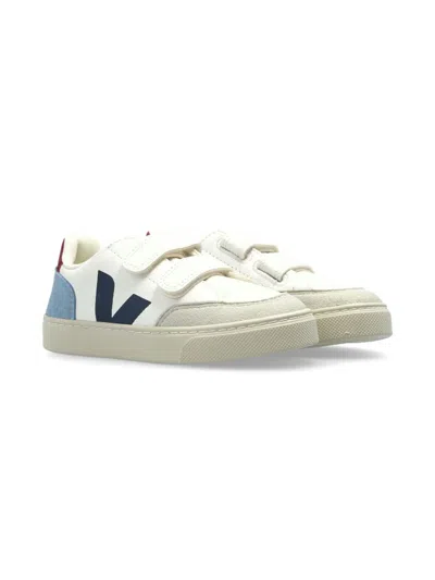 Veja Kids' Logo-patch Sneakers In White