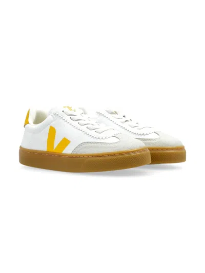 Veja Kids' Logo-patch Sneakers In White