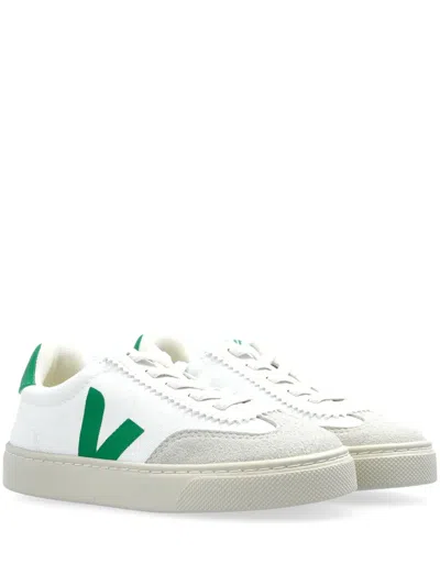 Veja Kids' Logo-patch Sneakers In White