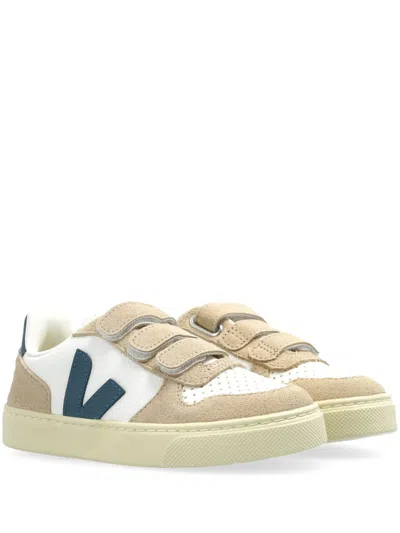 Veja Kids' Logo-patch Sneakers In White