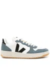 Veja Leather Sneakers With Contrast Panels And Perforated Toe In White